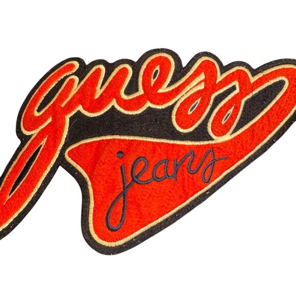 VTG 80's-90's Rare Guess Denim Spell Out Jacket Size Kids XL 6 - 6X/7 flannel - Picture 10 of 16